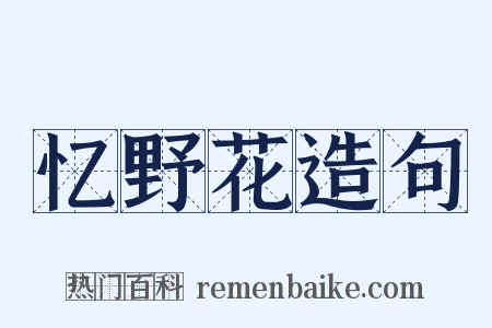 忆野花造句是什么意思的图片